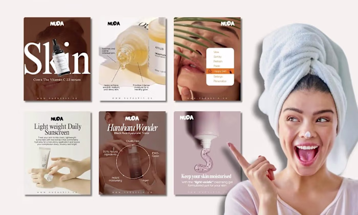 Luxury Skincare Social Media Content