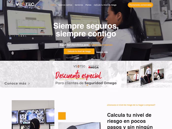 Veotec (Landing page + Web app)