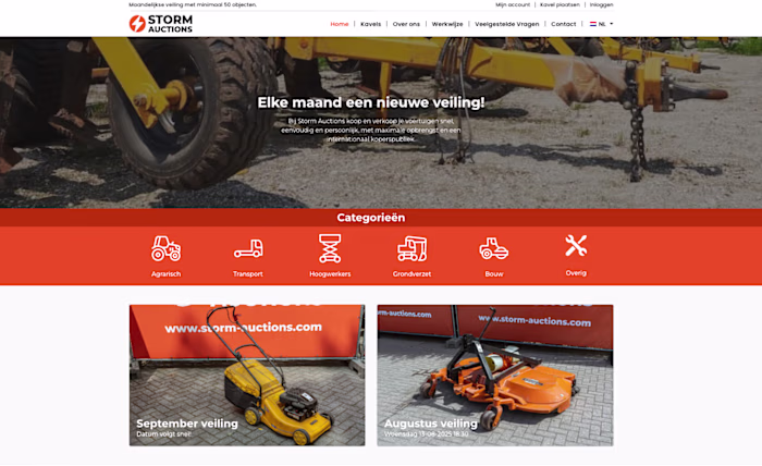 Custom features for agricultural auction site