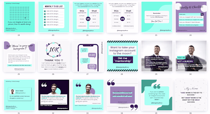 Designed 130+ Instagram Post Templates