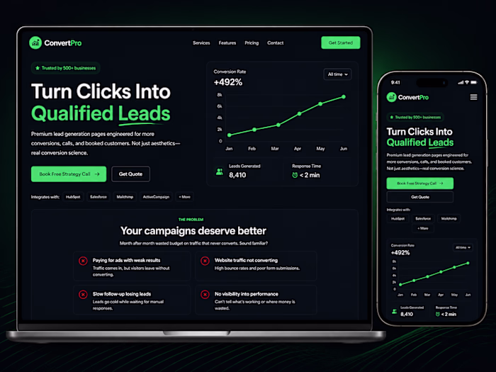 Premium Lead Generation Landing Page Project