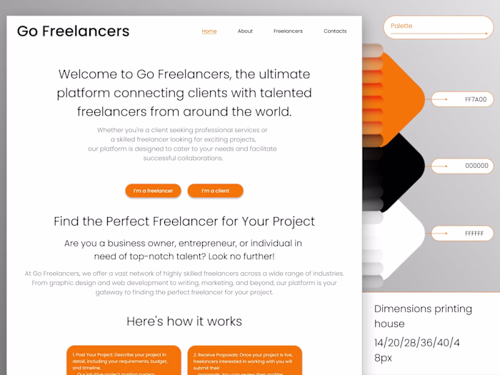 Go Freelancers: Marketplace Landing Page