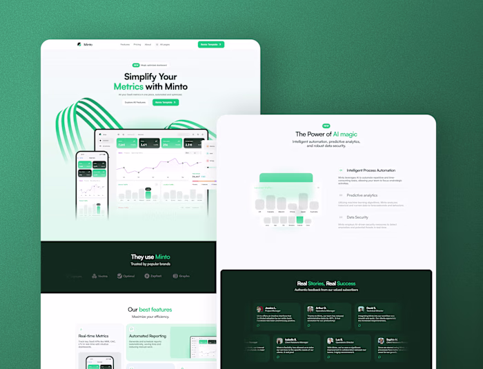 Minto | Tech SaaS Landing Page | Framer Template