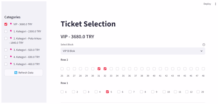 Seat Sniper | Real-Time Ticket Scraper & Auto-Purchasing Tool