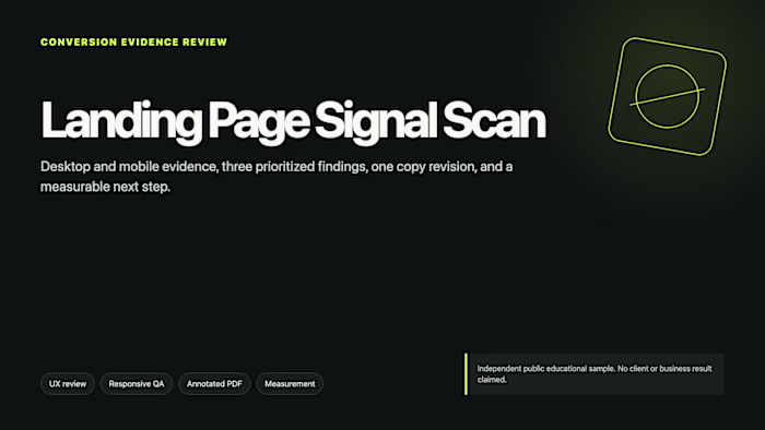 Signal Scan Review Framework