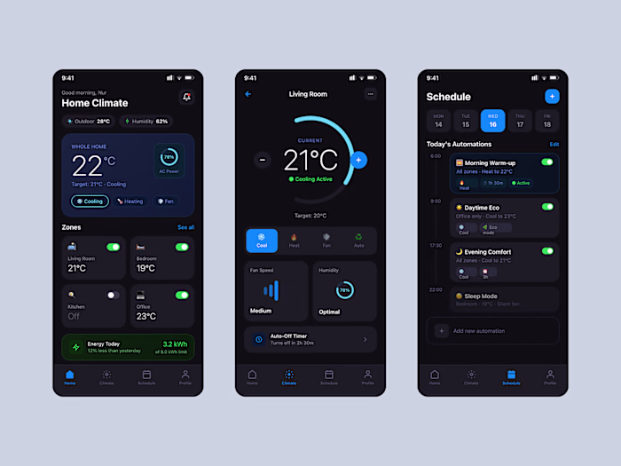 Smart home app design