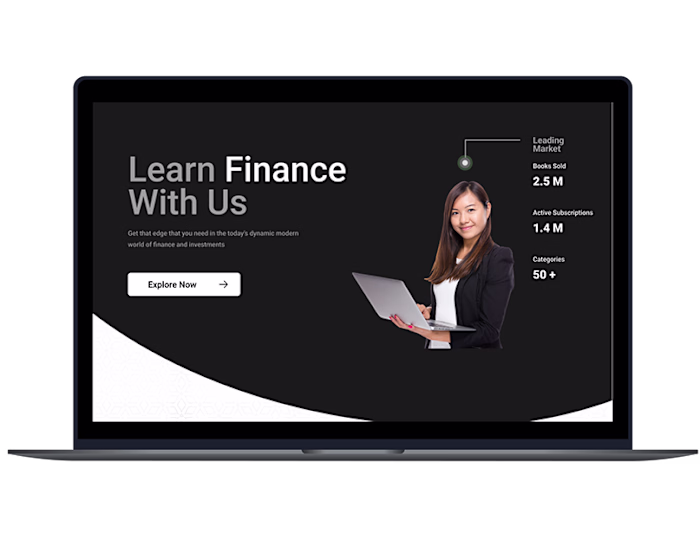 Finance Learning Ebook Landing Page (Web & Mobile) :: Behance