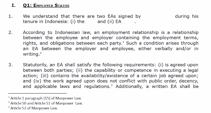 Legal Memorandum | International Employment
