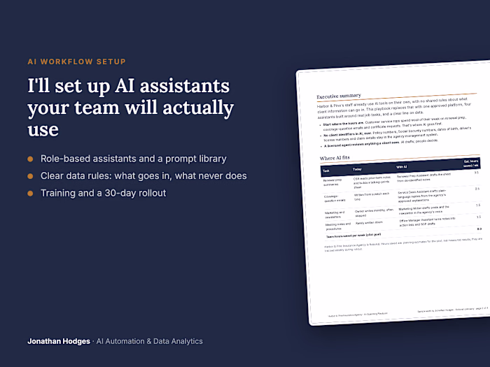 AI Operating Playbook for an Insurance Agency (sample)