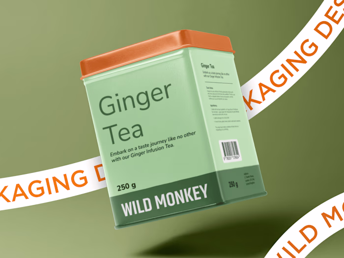Tea packaging for Wild Monkey