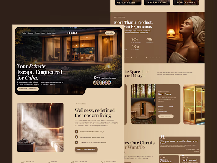 A premium sauna experience built