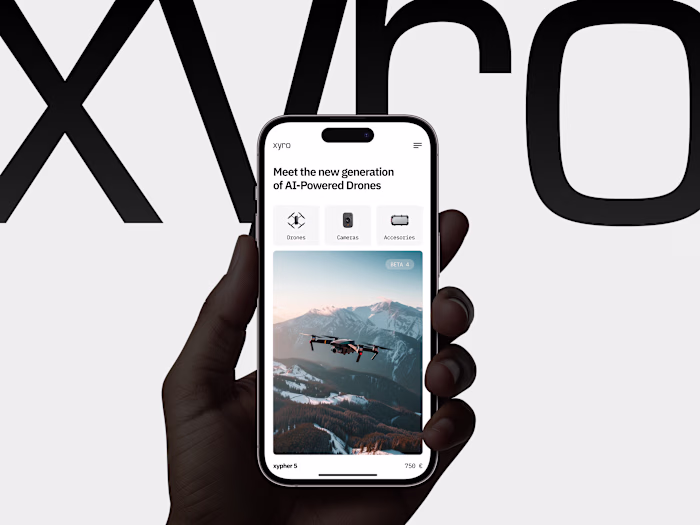 Mobile & Web UX/UI Design — XYRO AI-Powered Drones