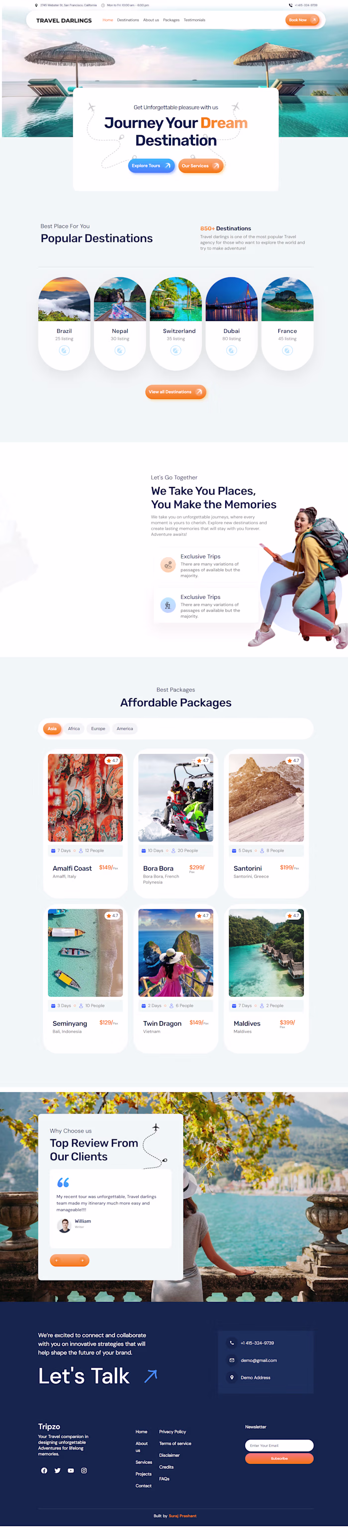 Travel Agency Landing Page