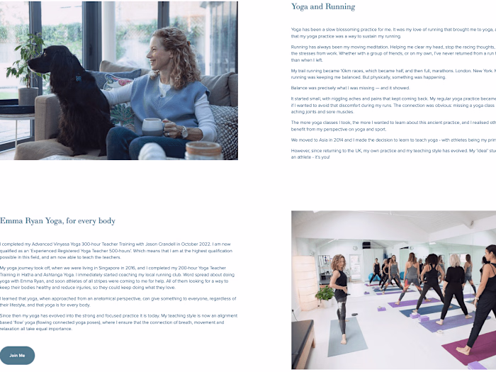 Yoga With a Unique Voice | Site Copy