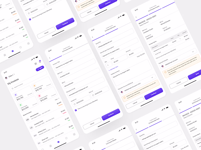 Invoice Maker App (UI Concept)