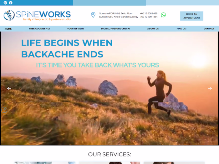 Wix Studio Website Design for SPiNEWORKS