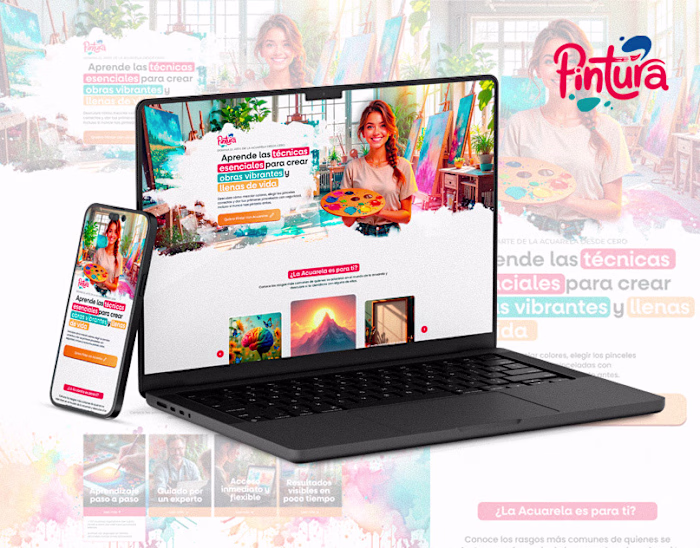 Landing page venta - Curso de Acuarelas