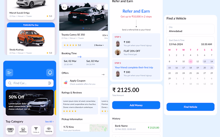 Car Rental Application UI