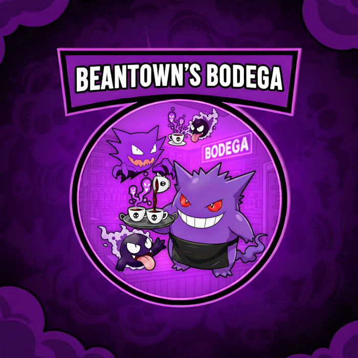 Custom ghost-theme logo featuring Gengar,