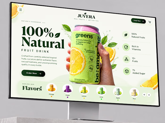 Juvera Landing Page Design