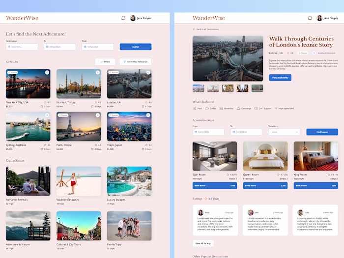 WanderWise — Travel Web App