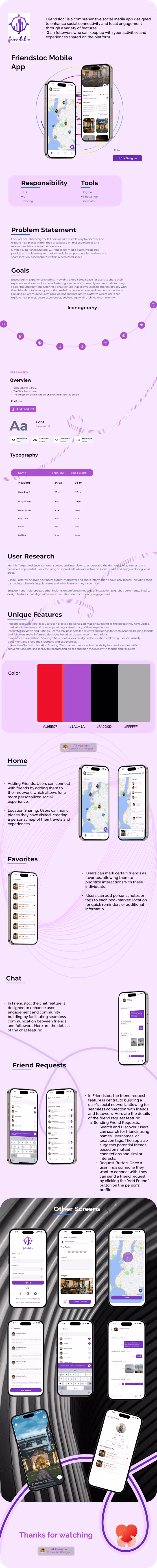 Friendsloc Social Media App | Figma Design