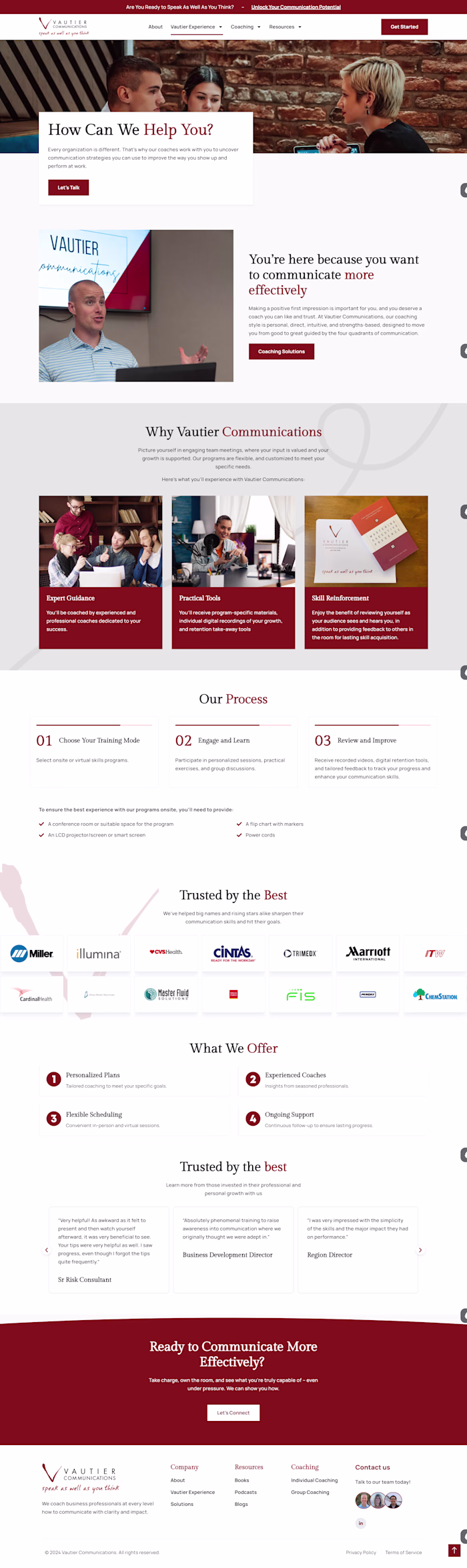 Website Copy for a Communication Coaching Company