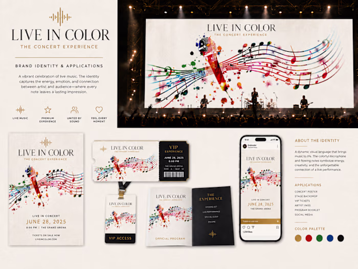 Music in Color, Original Vector Illustration Collection