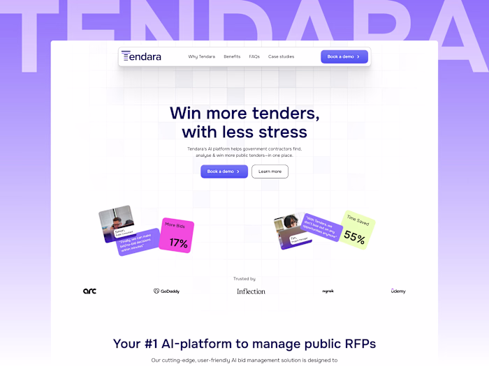 Tendara.ai - Framer website redesign