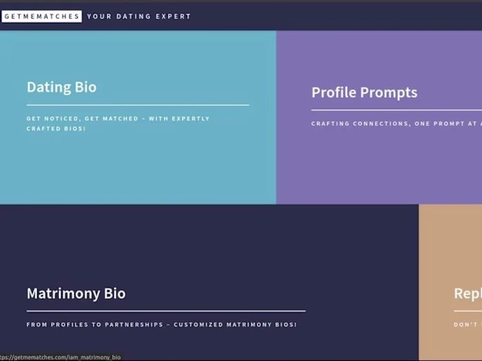 GetMeMatches – AI Dating Content