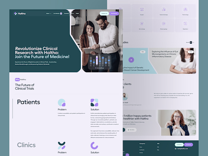 Haltha Connect Medical Website Homepage Design