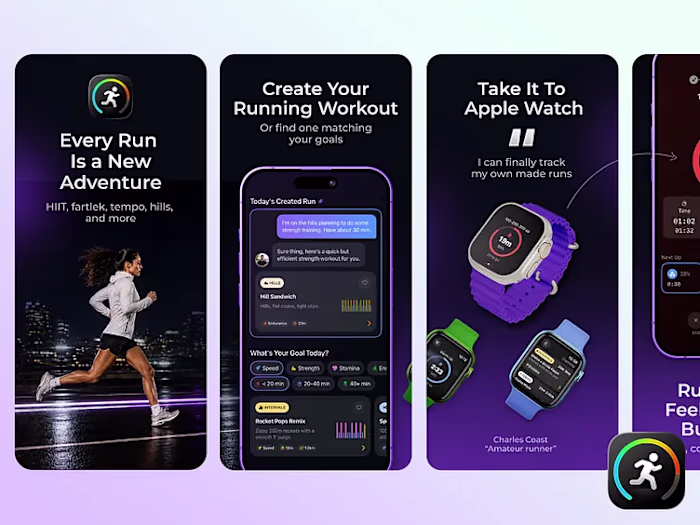Running Intervals & HIIT Coach App Store Screenshots