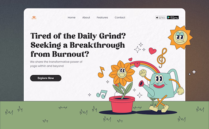 Mindfulness App Landing Concept
