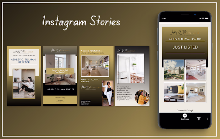 Social media story templates
