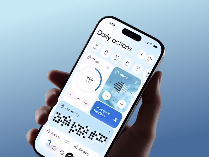 🌱 Product design for Eco Lifestyle Tracker App | Hyperactive
