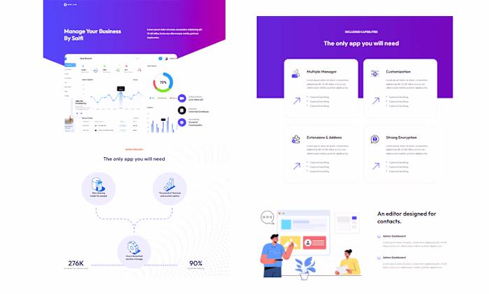 SAAS WordPress landing page 