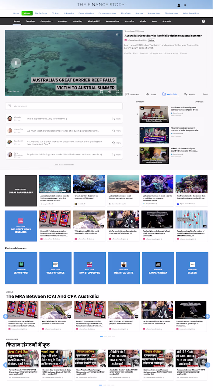 TFS Website Revamp UI Design