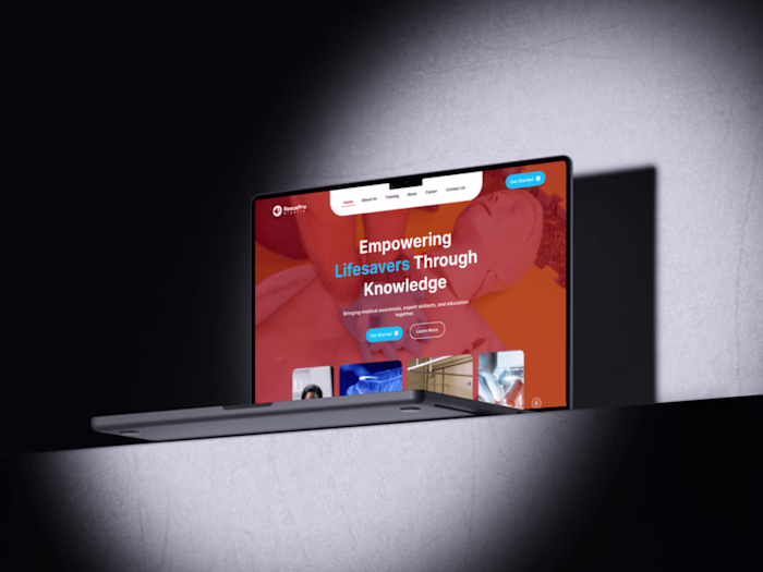 Resus Pro Website UI Design