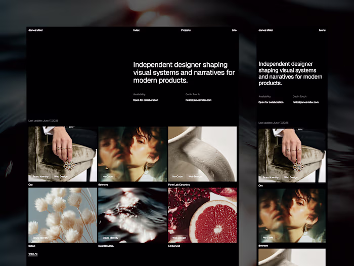 Lorean - Minimalist Portfolio Framer Template