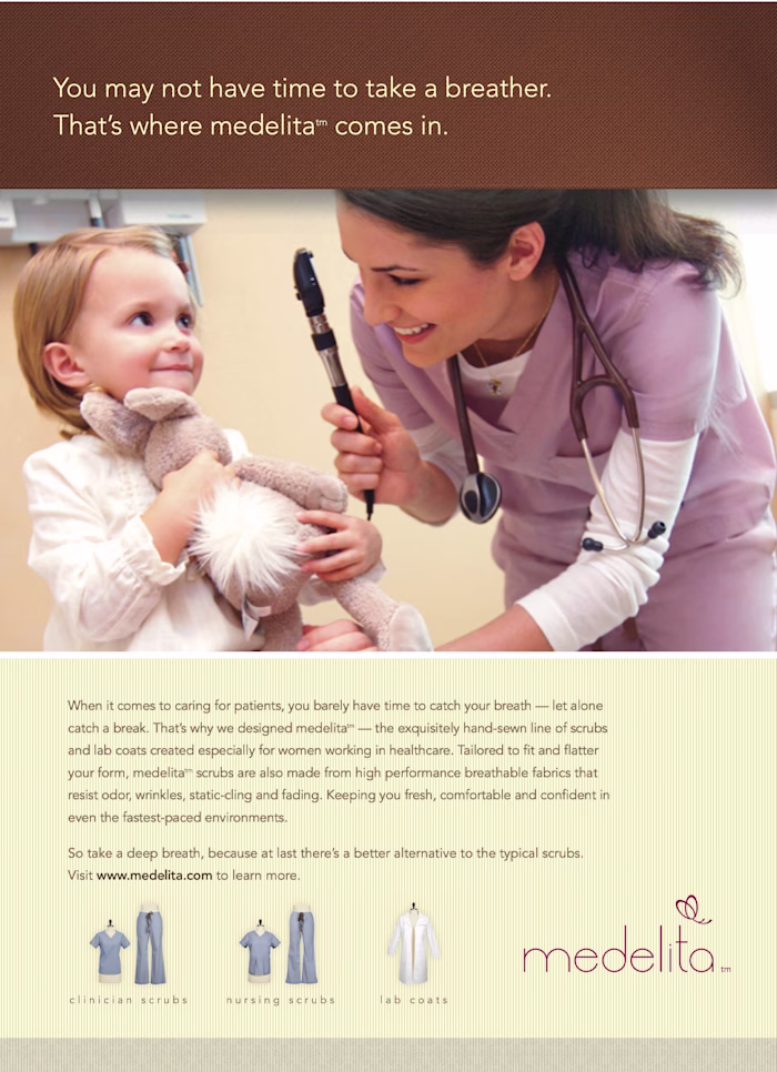 Medelita print ad campaign