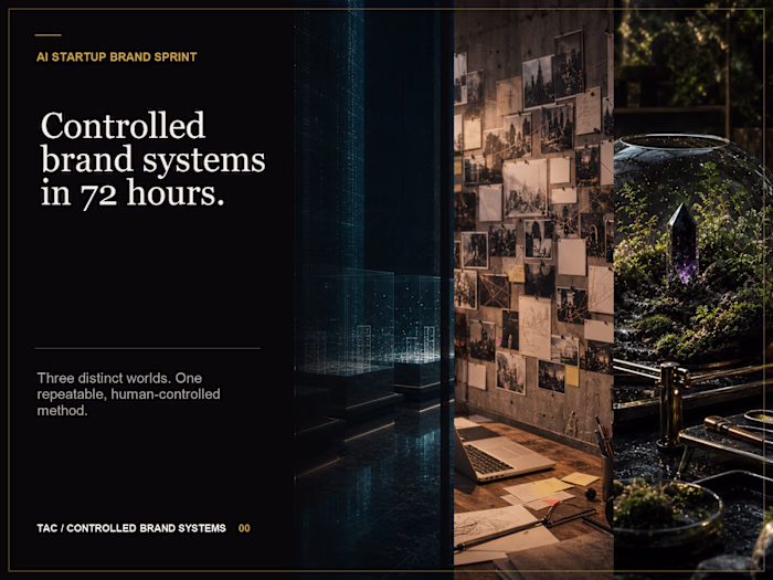 AI Startup Brand Sprint — Controlled Brand Systems in 72 Hours