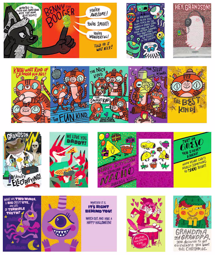 Hallmark Cards Kids Greetings Illustration