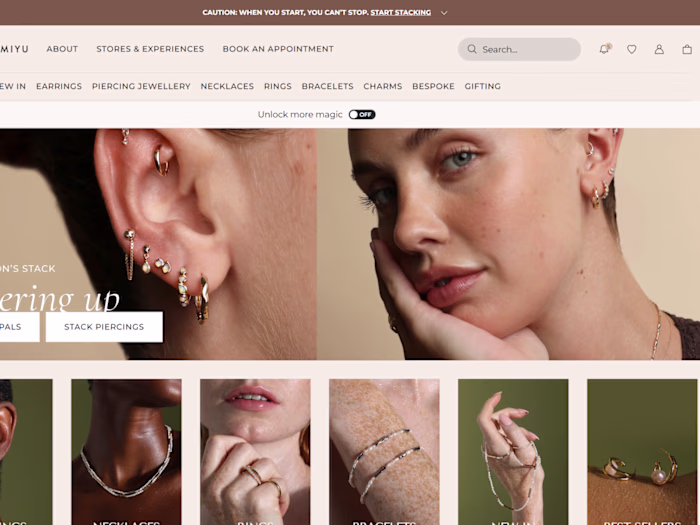 A jewelry website