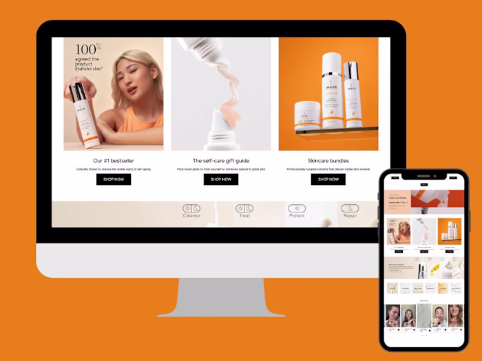 Premium Skincare UI or UX:
