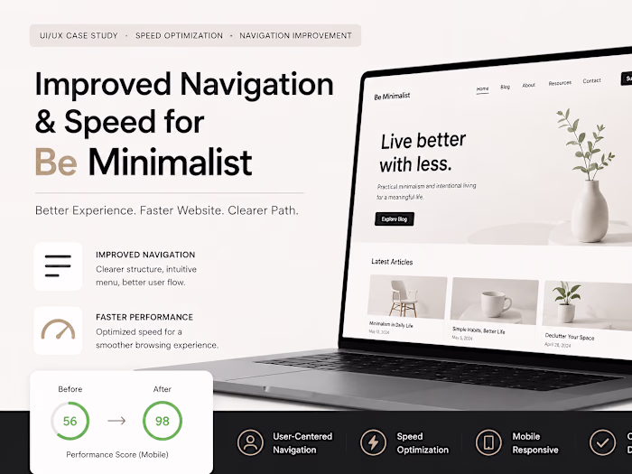 Improve the navigation and the speed for the site