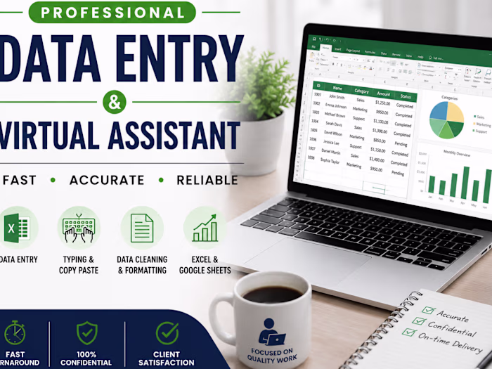 Professional Data Entry & Virtual Assistant Services by Ayesha …
