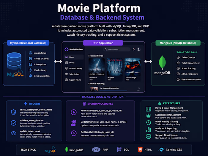Movie Platform Database & Backend System