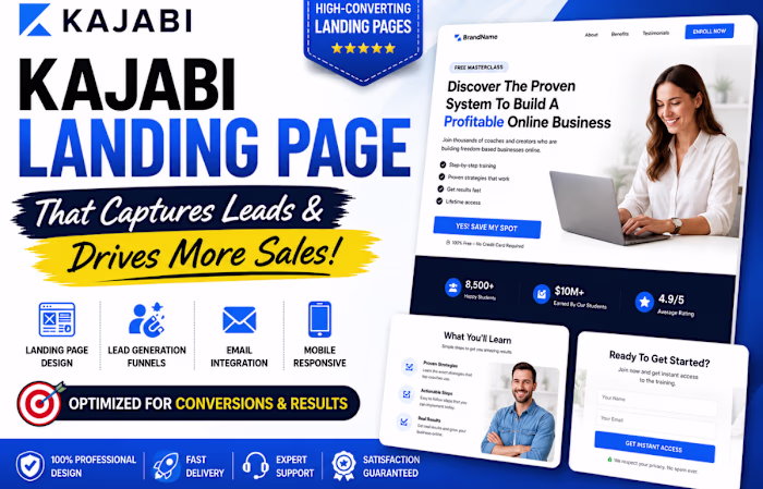 Kajabi landing page 