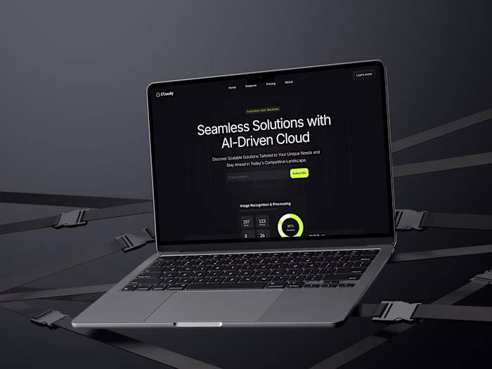Cloudy Landing Page Design