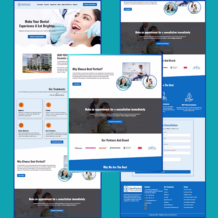 Dental Clinic Landing Page Design and Development